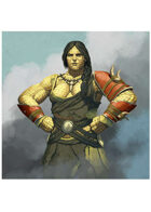 Colour card art - character: temeran matriach - RPG Stock Art