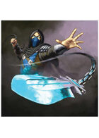 Colour card art - character: ninja ice - RPG Stock Art