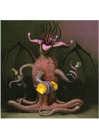 Colour card art - character: elder thing - RPG Stock Art
