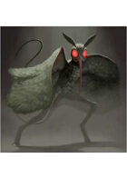 Colour card art - character: humanoid moth - RPG Stock Art
