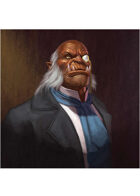 Colour card art - character: gentleman orc - RPG Stock Art
