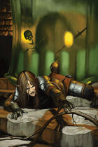 Quarter page - gelatinous cube escape - RPG Stock Art
