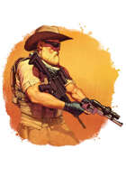 Filler spot colour - character: wasteland zoner - RPG Stock Art
