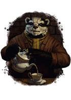 Filler spot colour - character: humanoid badger - RPG Stock Art