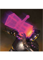 Colour card art - spell: spectral hammer - RPG Stock Art