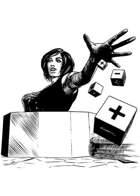 Filler spot - character: game master fudge dice - RPG Stock Art