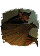 Filler spot colour - character: humanoid bat - RPG Stock Art