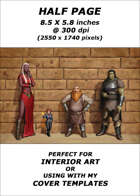 Half page - Line Up Alternate Version - RPG Stock Art