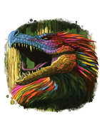 Filler spot colour - creature: feathered serpent - RPG Stock Art