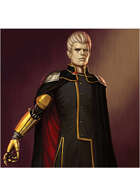 Colour card art - character: cyber vampire - RPG Stock Art