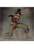 Colour card art - character: spriggan ganger - RPG Stock Art
