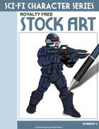 Sci-Fi Character Color Stock Art #4
