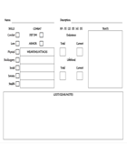 Character Sheet & Pregens For Death Stalkers of Antediluvia