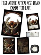 Cards template, Post Atomic Apocalypse Road with transparent window