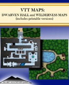 VTT Map Pack: Dwarven Hall, Wilderness Map, and Assets