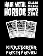 Hair Metal Horror Kickstarter Character Preview