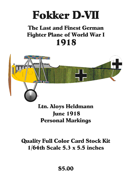 Fokker D-VII Ltn. Aloys Heldmann June 1918