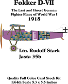 Fokker D-VII set 1Rudolf Stark Jasta 35b