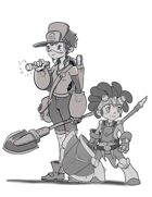 Excavator Boy and Girl - RPG Stock Art Bundle