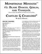 Castles & Crusades: Monstrous Menaces #2: Blade Dancer, Goblin, and Tharghûl