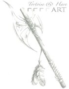 THC Stock Art: Barbarian Axe (graphite)