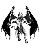 THC Stock Art: Daemon (BW png)