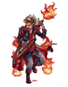 THC Stock Art: Dungeonpunk Keytar Elven Hedgewitch