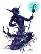 THC Stock Art: Bidiseb - Centipede Humanoid Deep Cave Underground Dweller