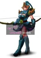 Elegant Chinese Archer - High Quality RPG Stock Art