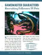 EN5ider #315 - Gamemaster Characters: Recruiting Followers & Pets