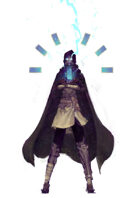 Stock character digital sketch: masked one