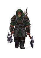 Stock character digital sketch: Dwarf fighter