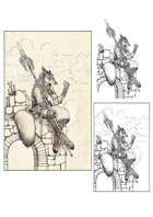 Character stock sketch series: Foxfolk Dame