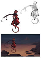 Character stock sketch and color series: Lizardfolk necromancer