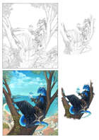 Character stock sketch and color series: Dragonborn sorcerer