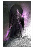 Character stock sketch and color series: Dark Elf eldritch knight