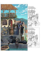 Character stock sketch and color series: At the docks