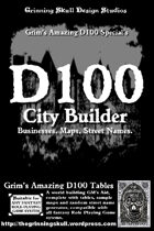 Grim's D100 Special's: D100 City Builder for all fantasy RPGs