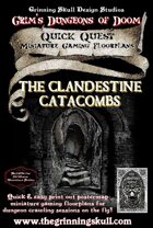 Quick Quests Miniature Gaming Floorplans: The Clandestine Catacombs Poster Map