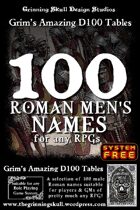 100 Roman Men's Names for any RPGs