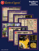 Worlde of Legends™ SCREEN: LITE GameMaster Screen Inserts (Landscape)
