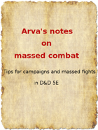 Arva's reflections on Massed Combat