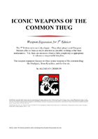 Iconic Weapons of the Common Thug - Fantasy Grounds