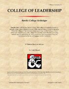Bardic College: College of Leadership