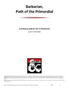 Barbarian, Path of the Primordial
