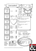 Anjie, the Dwarf Barbarian (Pregenerated Character Sheet for D&D 5e, no art)