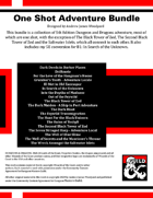 One Shot Adventure Bundle