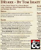 DR18xx - A One-Page Guide to a Dead Magic, 19th-Century-Style Forgotten Realms or Generic Setting