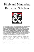 Barbarian Primal Path - Firebrand Marauder