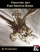 Creature Art Fire Griffon Rider